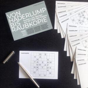 WORTSUDOKU-POSTKARTEN | SERIE FASERN